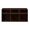 Regency Niche Cubo Storage Organizer Open Bookshelf Set- 3 Full Cubes/3 Half Cubes- Truffle PC3F3HTF